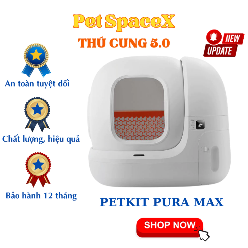 Máy Vệ Sinh, Dọn Phân Mèo Tự Động PETREE x HeLiPet, Kết Nối Wifi, Dùng App, Bản Quốc Tế